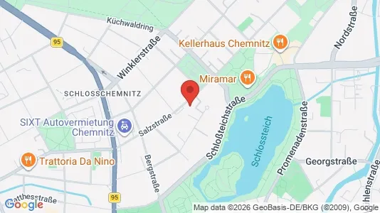 Apartments for rent i Chemnitz - kort over placeringen