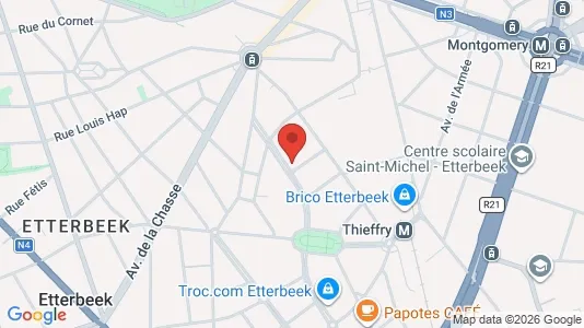 Apartments for rent i Brussels Etterbeek - kort over placeringen