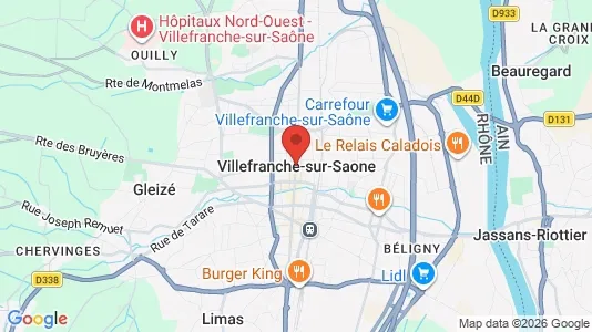 Apartments for rent i Villefranche-sur-Saône - kort over placeringen
