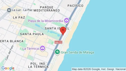 Apartments for rent i Málaga - kort over placeringen