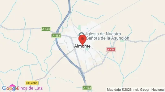 Houses for rent i Almonte - kort over placeringen