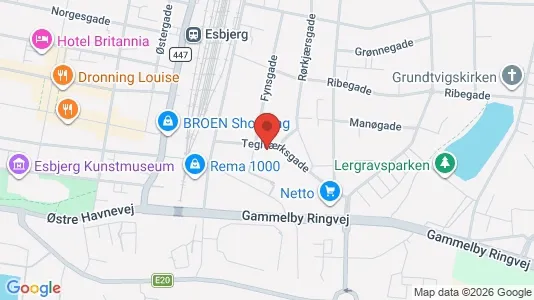 Apartments for rent i Esbjerg Center - kort over placeringen