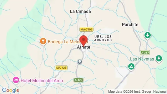 Houses for rent i Arriate - kort over placeringen