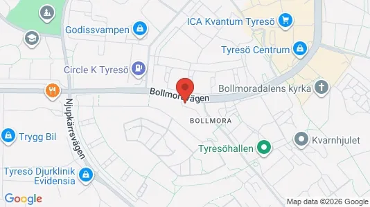 Apartments for rent i Tyresö - kort over placeringen