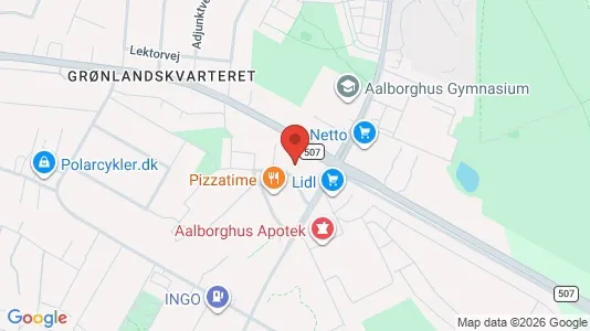 Apartments for rent i Aalborg Center - kort over placeringen