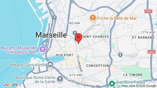 Apartments for rent i Marseille 1er arrondissement - kort over placeringen