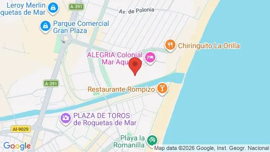 Apartments for rent i Roquetas de Mar - kort over placeringen