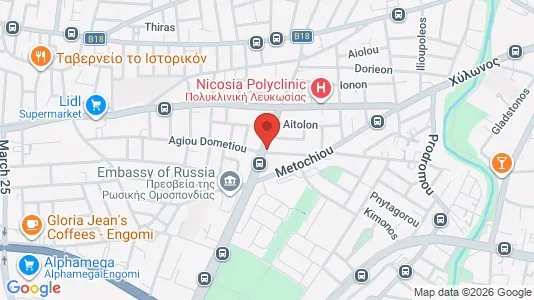 Apartments for rent i Nicosia Lefkosia - kort over placeringen