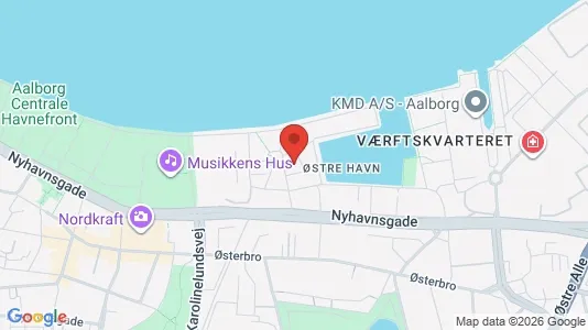 Apartments for rent i Aalborg Center - kort over placeringen