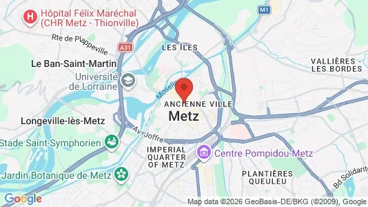 Apartments for rent i Metz - kort over placeringen