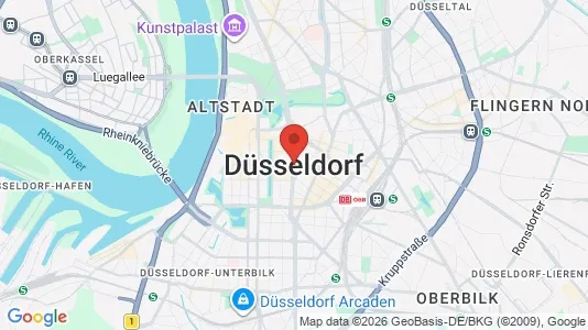 Rooms for rent i Dusseldorf - kort over placeringen