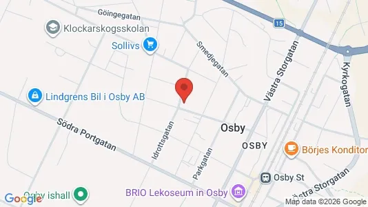Apartments for rent i Osby - kort over placeringen