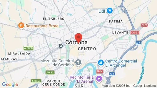 Apartments for rent i Córdoba - kort over placeringen