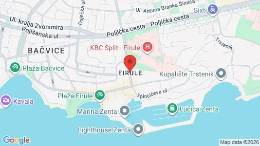 Apartments for rent i Split - kort over placeringen