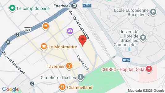 Apartments for rent i Brussels Elsene - kort over placeringen