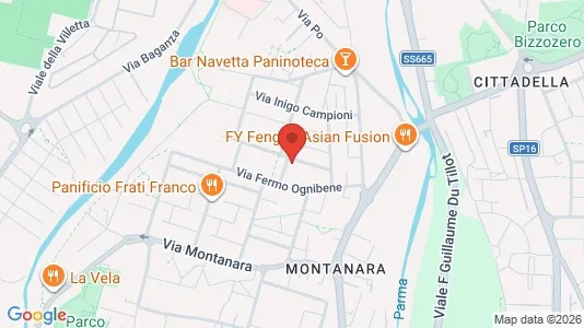 Rooms for rent i Parma - kort over placeringen