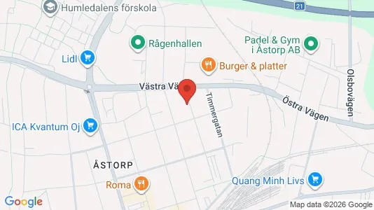 Apartments for rent i Åstorp - kort over placeringen