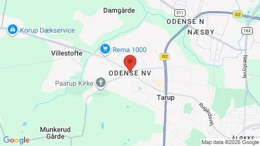 Houses for rent i Odense NV - kort over placeringen