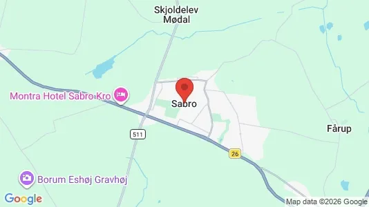 Houses for rent i Sabro - kort over placeringen