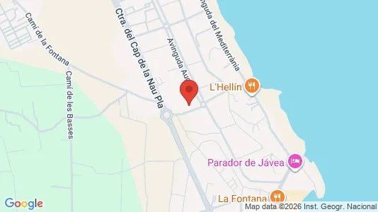 Apartments for rent i Jávea/Xàbia - kort over placeringen