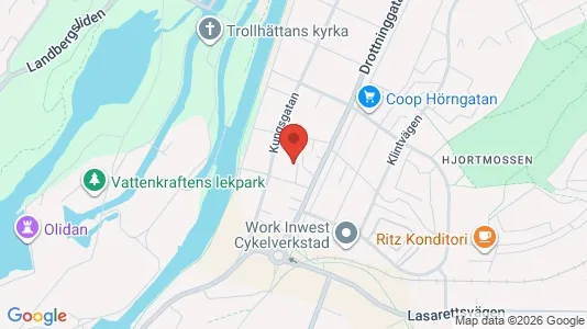 Apartments for rent i Trollhättan - kort over placeringen