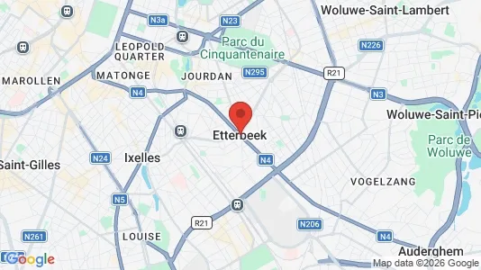 Houses for rent i Brussels Etterbeek - kort over placeringen