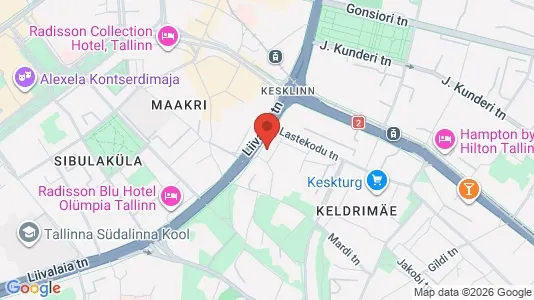 Apartments for rent i Tallinn Kesklinna - kort over placeringen