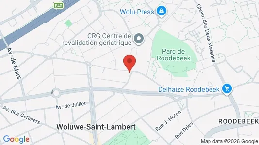 Apartments for rent i Brussels Sint-Lambrechts-Woluwe - kort over placeringen