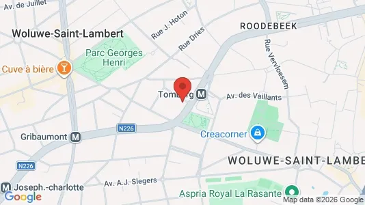 Apartments for rent i Brussels Sint-Lambrechts-Woluwe - kort over placeringen