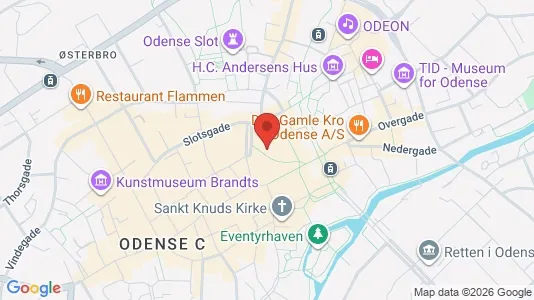 Apartments for rent i Odense C - kort over placeringen