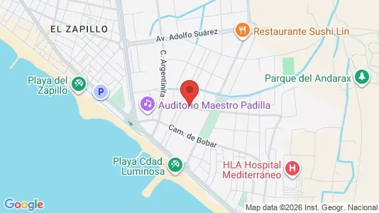 Apartments for rent i Almería - kort over placeringen