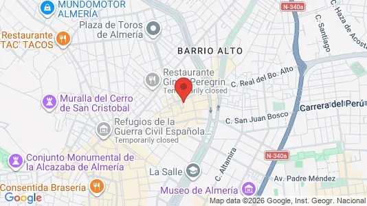 Apartments for rent i Almería - kort over placeringen