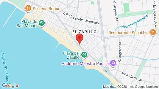 Apartments for rent i Almería - kort over placeringen
