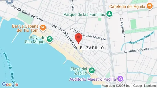 Apartments for rent i Almería - kort over placeringen