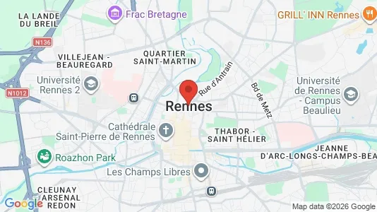 Houses for rent i Rennes - kort over placeringen