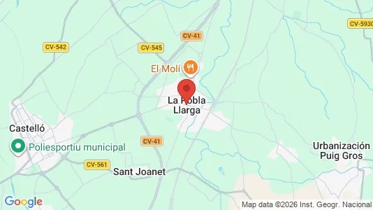 Houses for rent i La Pobla Llarga - kort over placeringen