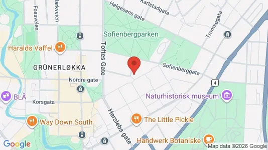 Rooms for rent i Oslo Grünerløkka - kort over placeringen