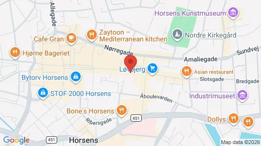 Apartments for rent i Horsens - kort over placeringen
