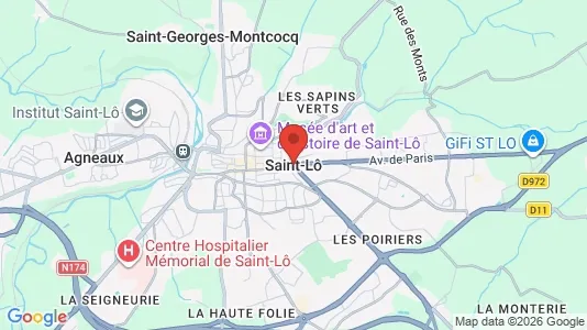 Apartments for rent i Saint-Lô - kort over placeringen