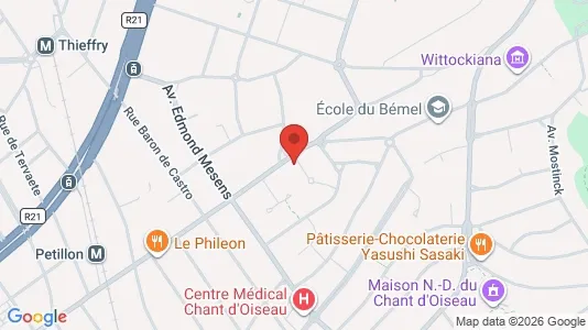 Apartments for rent i Brussels Sint-Pieters-Woluwe - kort over placeringen