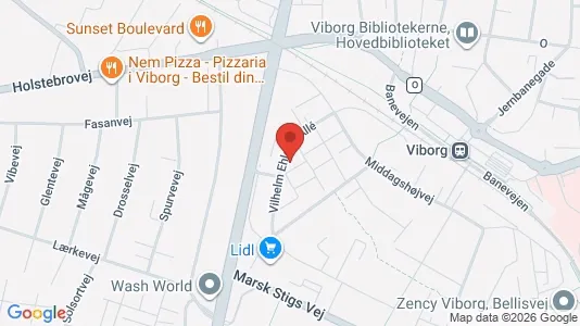 Apartments for rent i Viborg - kort over placeringen