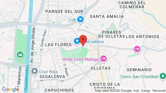 Rooms for rent i Málaga - kort over placeringen