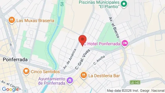 Rooms for rent i León - kort over placeringen