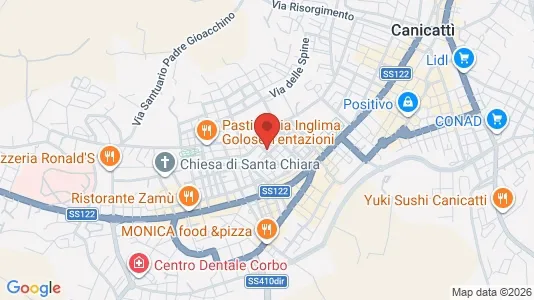 Apartments for rent i Canicattì - kort over placeringen