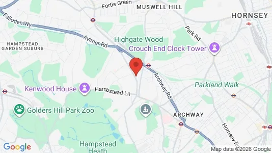 Apartments for rent i London N6 - kort over placeringen