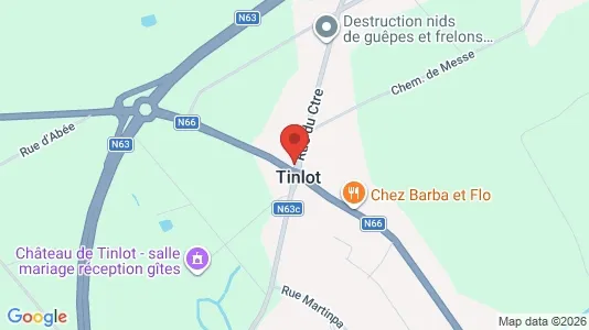 Apartments for rent i Tinlot - kort over placeringen