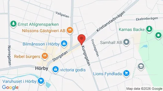 Apartments for rent i Hörby - kort over placeringen