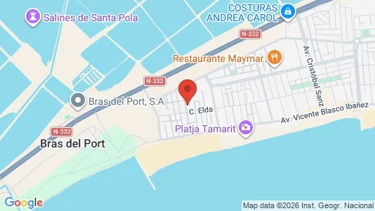 Apartments for rent i Santa Pola - kort over placeringen