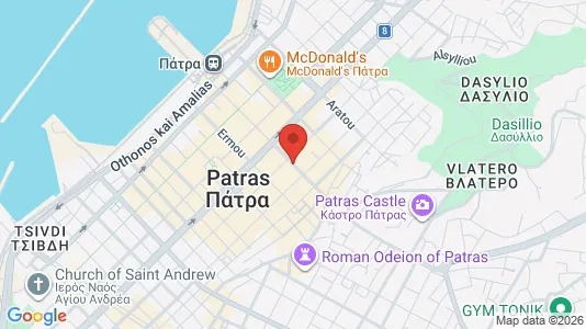 Apartments for rent i Patras - kort over placeringen