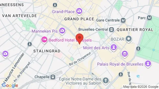 Apartments for rent i Stad Brussel - kort over placeringen
